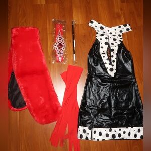 Cruella Costume and Wig ❤️🖤